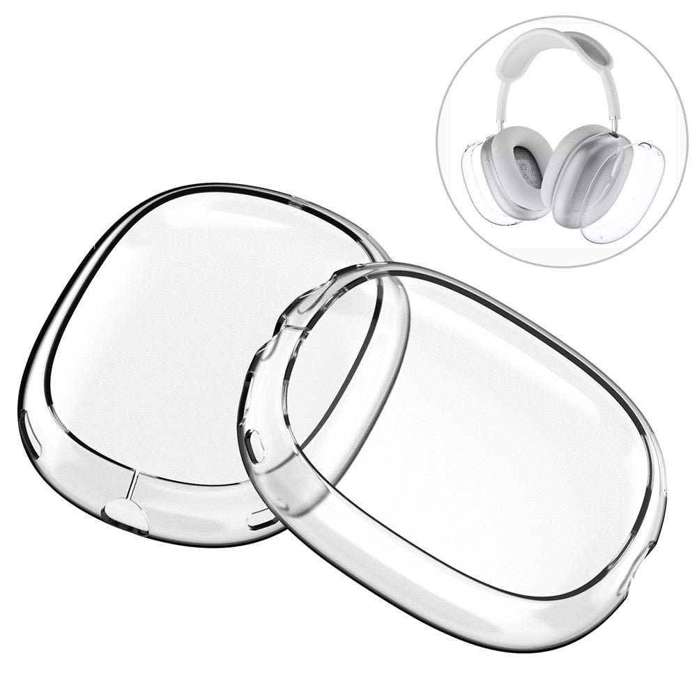 Soft Anti-Scratch Transparent Cover For AirPods Max TPU Wireless Shockproof Headphones Case Protective Sleeve Protector