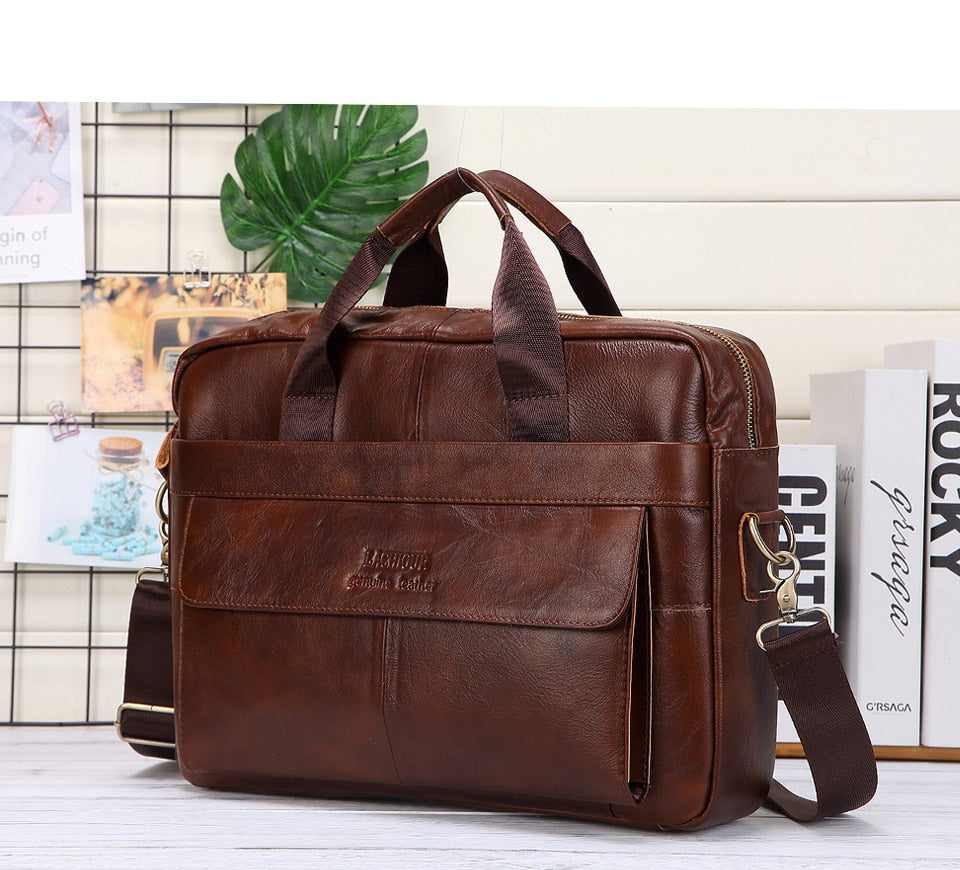Casual Leather Shoulder Bag - Cleevs